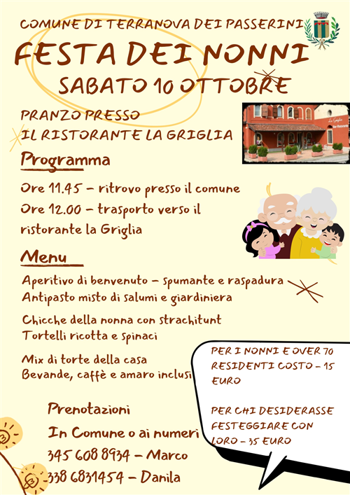 Festa dei Nonni - Sabato 10 Ottobre